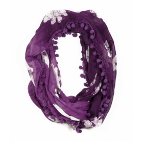 Batik Pom Infinity Scarf
